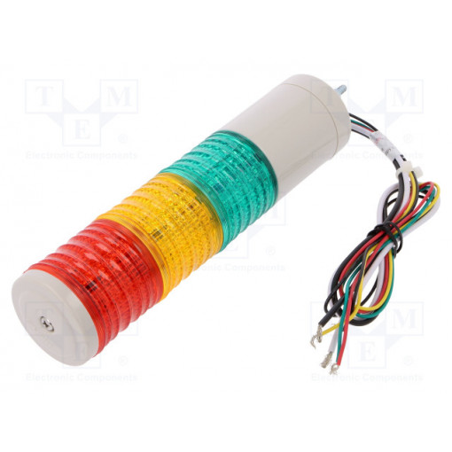 ST45MLF-3-24-RAG; Signaller: signalling column; LED; red/amber/green; Usup: 24VDC; QLIGHT