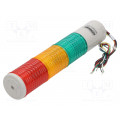 ST56MLF-3-24-RAG; Signaller: signalling column; LED; red/amber/green; Usup: 24VDC; QLIGHT ST56MLF-3-24-RAG; Signaller: signalling column; LED; red/amber/green; Usup: 24VDC; QLIGHT