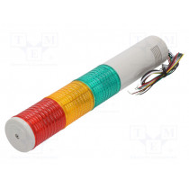 ST56MLF-BZ-3-24-RAG; Signaller: signalling column; LED; red/amber/green; Usup: 24VDC; QLIGHT