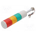 ST80LF-3-24-RAG; Signaller: signalling column; LED; red/amber/green; Usup: 24VDC; QLIGHT ST80LF-3-24-RAG; Signaller: signalling column; LED; red/amber/green; Usup: 24VDC; QLIGHT