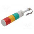 ST80LF-BZ-3-24-RAG; Signaller: signalling column; LED; red/amber/green; Usup: 24VDC; QLIGHT ST80LF-BZ-3-24-RAG; Signaller: signalling column; LED; red/amber/green; Usup: 24VDC; QLIGHT