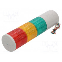 ST80ML-3-24-RAG; Signaller: signalling column; LED; red/amber/green; Usup: 24VDC; QLIGHT