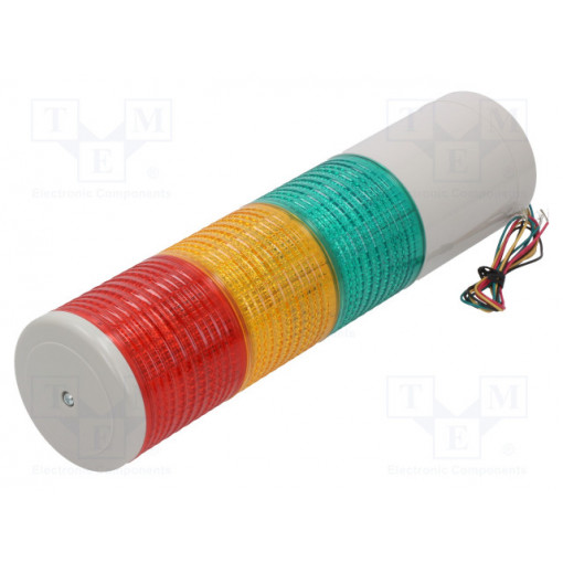 ST80ML-3-24-RAG; Signaller: signalling column; LED; red/amber/green; Usup: 24VDC; QLIGHT