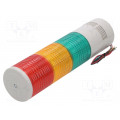 ST80ML-BZ-3-24-RAG; Signaller: signalling column; LED; red/amber/green; Usup: 24VDC; QLIGHT ST80ML-BZ-3-24-RAG; Signaller: signalling column; LED; red/amber/green; Usup: 24VDC; QLIGHT