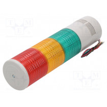 ST80ML-BZ-3-24-RAG; Signaller: signalling column; LED; red/amber/green; Usup: 24VDC; QLIGHT