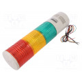 ST80MLF-BZ-3-24-RAG; Signaller: signalling column; LED; red/amber/green; Usup: 24VDC; QLIGHT ST80MLF-BZ-3-24-RAG; Signaller: signalling column; LED; red/amber/green; Usup: 24VDC; QLIGHT