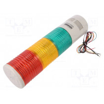 ST80MLF-BZ-3-24-RAG; Signaller: signalling column; LED; red/amber/green; Usup: 24VDC; QLIGHT