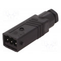 932143100 STAS 3 N SCHWARZ; Connector: rectangular; ST; plug; male; PIN: 3; tinned; IP54; 16A; HIRSCHMANN