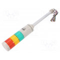 STG50LF-3-24-RAG; Signaller: signalling column; LED; red/amber/green; Usup: 24VDC; QLIGHT STG50LF-3-24-RAG; Signaller: signalling column; LED; red/amber/green; Usup: 24VDC; QLIGHT