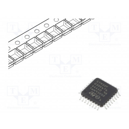 STM32F030K6T6TR; ARM microcontroller; Flash: 32kB; 48MHz; SRAM: 4kB; LQFP32; STMicroelectronics