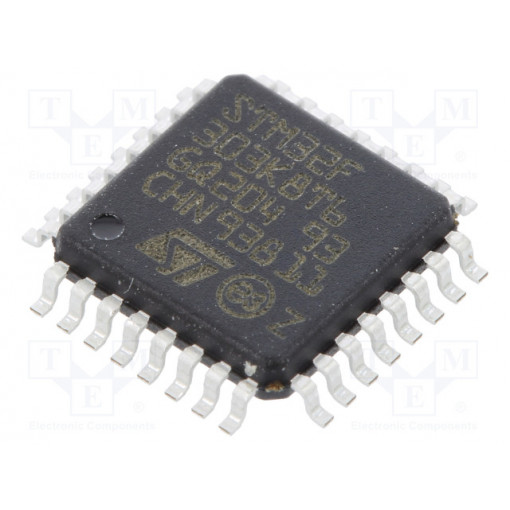 STM32F303K8T6; ARM microcontroller; Flash: 64kB; 72MHz; SRAM: 16kB; LQFP32; STMicroelectronics