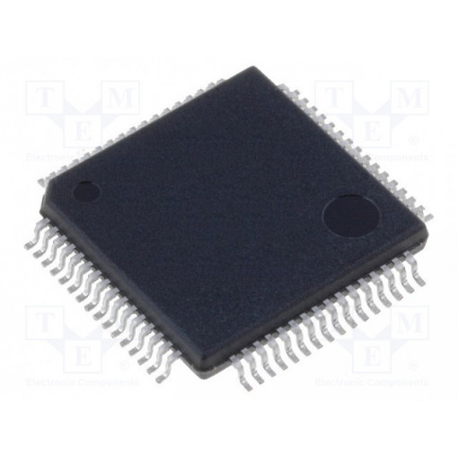 STM32F303RBT6; ARM microcontroller; Flash: 128kB; 72MHz; SRAM: 32kB; LQFP64; STMicroelectronics