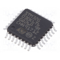 STM32G030K6T6; ARM microcontroller; Flash: 32kB; 64MHz; SRAM: 8kB; LQFP32; STMicroelectronics