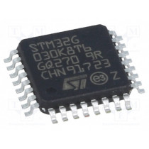 STM32G030K8T6; ARM microcontroller; Flash: 64kB; 64MHz; SRAM: 8kB; LQFP32; STMicroelectronics