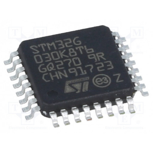 STM32G030K8T6; ARM microcontroller; Flash: 64kB; 64MHz; SRAM: 8kB; LQFP32; STMicroelectronics
