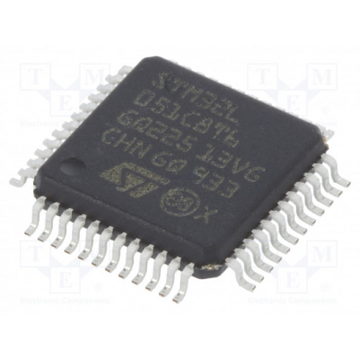 STM32L051C8T6; ARM microcontroller; Flash: 64kB; 32MHz; SRAM: 8kB; LQFP48; STMicroelectronics