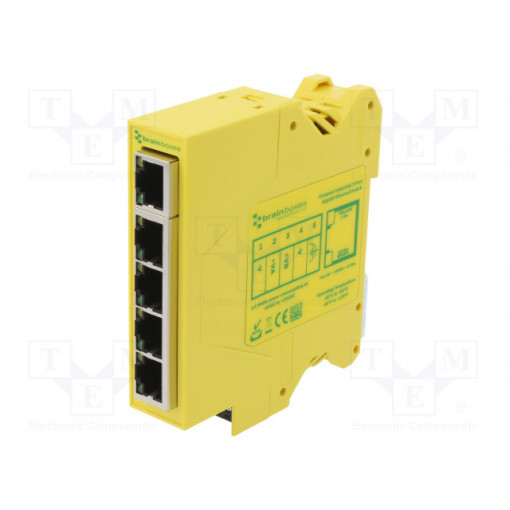 SW-515; Industrial module: switch Ethernet; unmanaged; 5÷30VDC; RJ45; BRAINBOXES