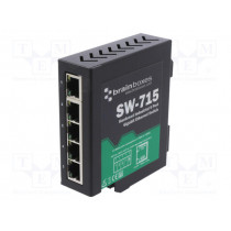 SW-715; Industrial module: switch Ethernet; unmanaged; 5÷30VDC; RJ45; BRAINBOXES