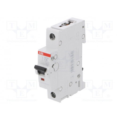 2CDS251025R0164; Circuit breaker; 230VAC; Inom: 16A; Poles: 1; DIN; Charact: C; 6kA; ABB