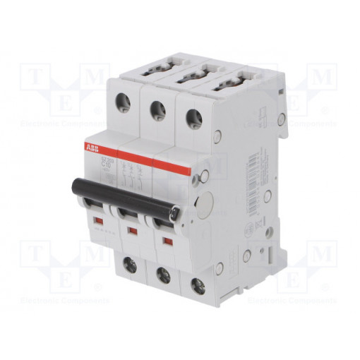 2CDS253025R0104; Circuit breaker; 400VAC; Inom: 10A; Poles: 3; DIN; Charact: C; 6kA; ABB