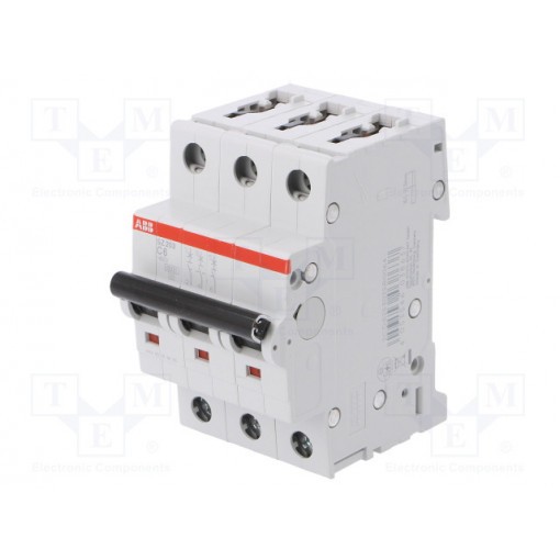 2CDS253025R0064; Circuit breaker; 400VAC; Inom: 6A; Poles: 3; DIN; Charact: C; 6kA; ABB