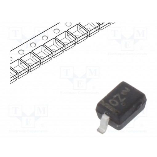 SZMM3Z20VT1G; Diode: Zener; 0.3W; 20V; SMD; reel,tape; SOD323; single diode; ON SEMICONDUCTOR