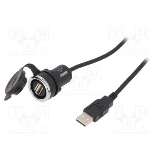 T0-BUSB; USB socket; 22mm; IP65; on panel; 1m; Mat: plastic; EMAS