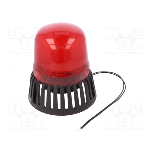 T0-IT120R024Z; Signaller: lighting-sound; red; Series: IT; 12÷24VDC; 12÷24VAC; EMAS