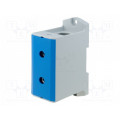 VC05-0035; Splice terminal: rail; 35÷240mm2; ways: 1; terminals: 2; blue; TS35; OUNEVA VC05-0035; Splice terminal: rail; 35÷240mm2; ways: 1; terminals: 2; blue; TS35; OUNEVA