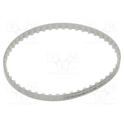 T10 500     1077ZA; Timing belt; T10; W: 10mm; H: 4.5mm; Lw: 500mm; Tooth height: 2.5mm; OPTIBELT
