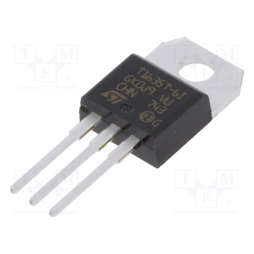 T1635T-6I; Triac; 600V; 16A; 35mA; THT; Snubberless™; tube; TO220ABIns; STMicroelectronics
