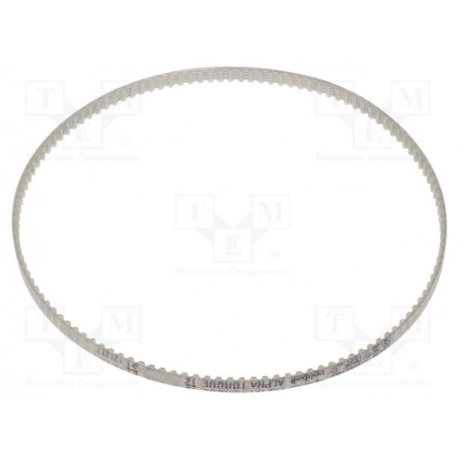 T2,5 380      677ZA; Timing belt; T2.5; W: 6mm; H: 1.3mm; Lw: 380mm; Tooth height: 0.7mm; OPTIBELT
