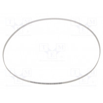 T2,5 780      677ZA; Timing belt; T2.5; W: 6mm; H: 1.3mm; Lw: 780mm; Tooth height: 0.7mm; OPTIBELT