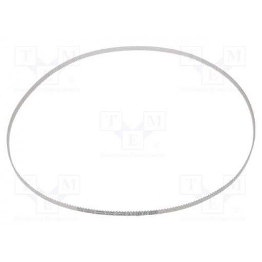 T2,5 780      677ZA; Timing belt; T2.5; W: 6mm; H: 1.3mm; Lw: 780mm; Tooth height: 0.7mm; OPTIBELT