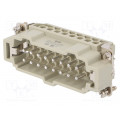HE-016-M; Connector: HDC; male; HE; PIN: 16; 16+PE; size 6; 16A; 500V; for cable; TE Connectivity