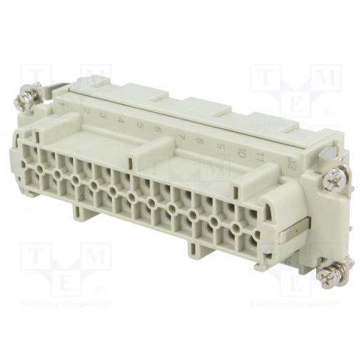 HE-024-FS; Connector: HDC; female; HE; PIN: 24; 24+PE; size 8; 16A; 500V; TE Connectivity
