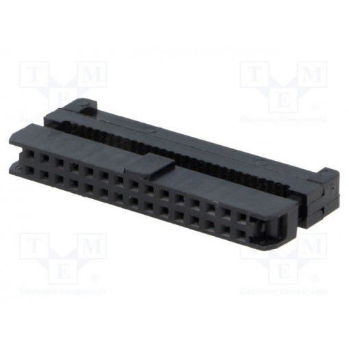 T826130A201CEU; Plug; IDC; female; PIN: 30; with cable clamp; IDC; for ribbon cable; AMPHENOL