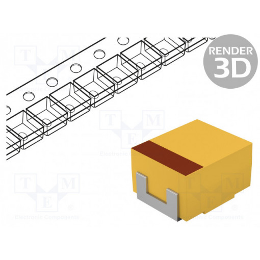 TAJB475M016RNJ; Capacitor: tantalum; 4.7uF; 16VDC; SMD; Case: B; 1411; ±20%; AVX