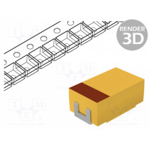 TAJD107M016RNJ; Capacitor: tantalum; 100uF; 16VDC; SMD; Case: D; 2917; ±20%; AVX