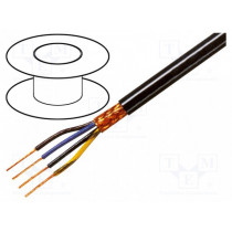 C4150; Wire; 4x1,5mm2; braid made of copper wires; PVC FirestoP®; black; TASKER