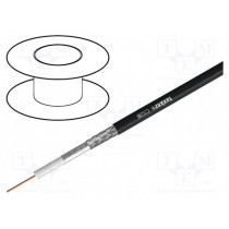 C526; Wire: coaxial; 1x15AWG; solid; Cu; PVC; black; 6.1mm; TASKER