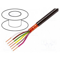 C6050; Wire; 6x0,5mm2; braid made of copper wires; PVC FirestoP®; black; TASKER