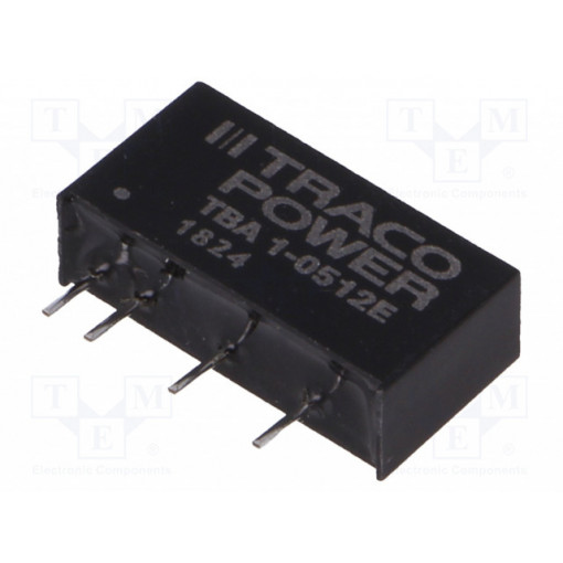 TBA 1-0512E; Converter: DC/DC; 1W; Uin: 4.5÷5.5V; Uout: 12VDC; Iout: 84mA; SIP7; TRACO POWER TBA 1-0512E; Converter: DC/DC; 1W; Uin: 4.5÷5.5V; Uout: 12VDC; Iout: 84mA; SIP7; TRACO POWER