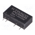 TBA 1-0512HI; Converter: DC/DC; 1W; Uin: 4.5÷5.5V; Uout: 12VDC; Iout: 84mA; SIP7; TRACO POWER
