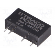 TBA 1-0512HI; Converter: DC/DC; 1W; Uin: 4.5÷5.5V; Uout: 12VDC; Iout: 84mA; SIP7; TRACO POWER TBA 1-0512HI; Converter: DC/DC; 1W; Uin: 4.5÷5.5V; Uout: 12VDC; Iout: 84mA; SIP7; TRACO POWER