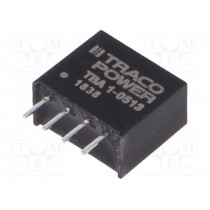 TBA 1-0513; Converter: DC/DC; 1W; Uin: 4.5÷5.5V; Uout: 15VDC; Iout: 65mA; SIP4; TRACO POWER TBA 1-0513; Converter: DC/DC; 1W; Uin: 4.5÷5.5V; Uout: 15VDC; Iout: 65mA; SIP4; TRACO POWER