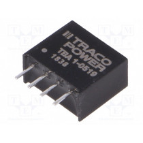 TBA 1-0519; Converter: DC/DC; 1W; Uin: 4.5÷5.5V; Uout: 9VDC; Iout: 110mA; SIP4; TRACO POWER TBA 1-0519; Converter: DC/DC; 1W; Uin: 4.5÷5.5V; Uout: 9VDC; Iout: 110mA; SIP4; TRACO POWER