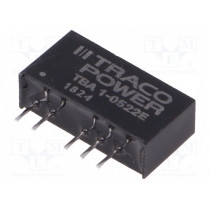 TBA 1-0522E; Converter: DC/DC; 1W; Uin: 4.5÷5.5V; Uout: 12VDC; Uout2: -12VDC; SIP7; TRACO POWER TBA 1-0522E; Converter: DC/DC; 1W; Uin: 4.5÷5.5V; Uout: 12VDC; Uout2: -12VDC; SIP7; TRACO POWER