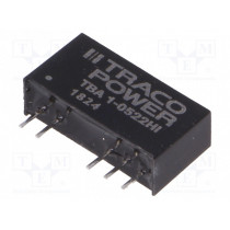 TBA 1-0522HI; Converter: DC/DC; 1W; Uin: 4.5÷5.5V; Uout: 12VDC; Uout2: -12VDC; SIP7; TRACO POWER TBA 1-0522HI; Converter: DC/DC; 1W; Uin: 4.5÷5.5V; Uout: 12VDC; Uout2: -12VDC; SIP7; TRACO POWER