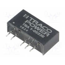 TBA 1-0523E; Converter: DC/DC; 1W; Uin: 4.5÷5.5V; Uout: 15VDC; Uout2: -15VDC; SIP7; TRACO POWER TBA 1-0523E; Converter: DC/DC; 1W; Uin: 4.5÷5.5V; Uout: 15VDC; Uout2: -15VDC; SIP7; TRACO POWER